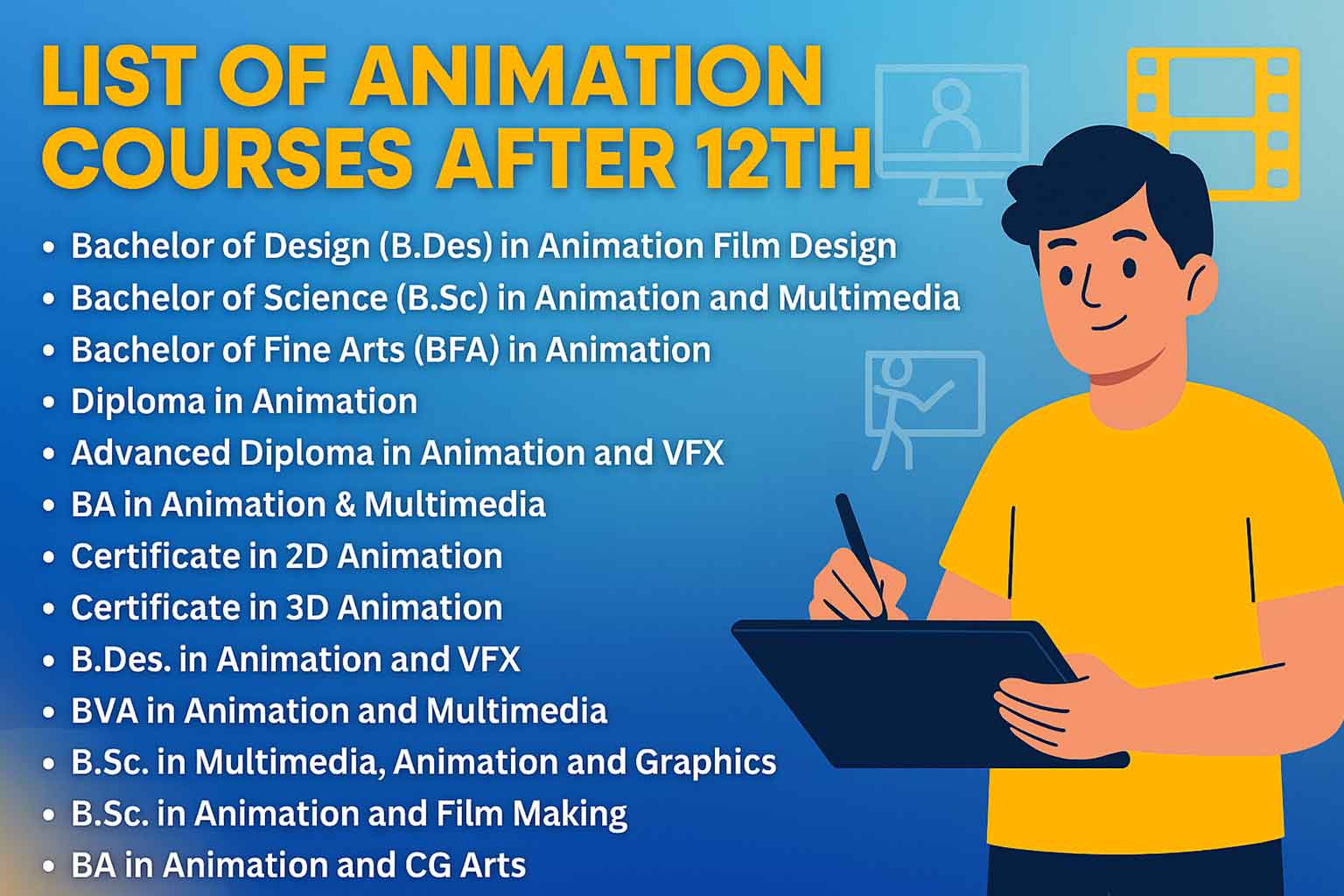 List of Best Animation Courses After 12th