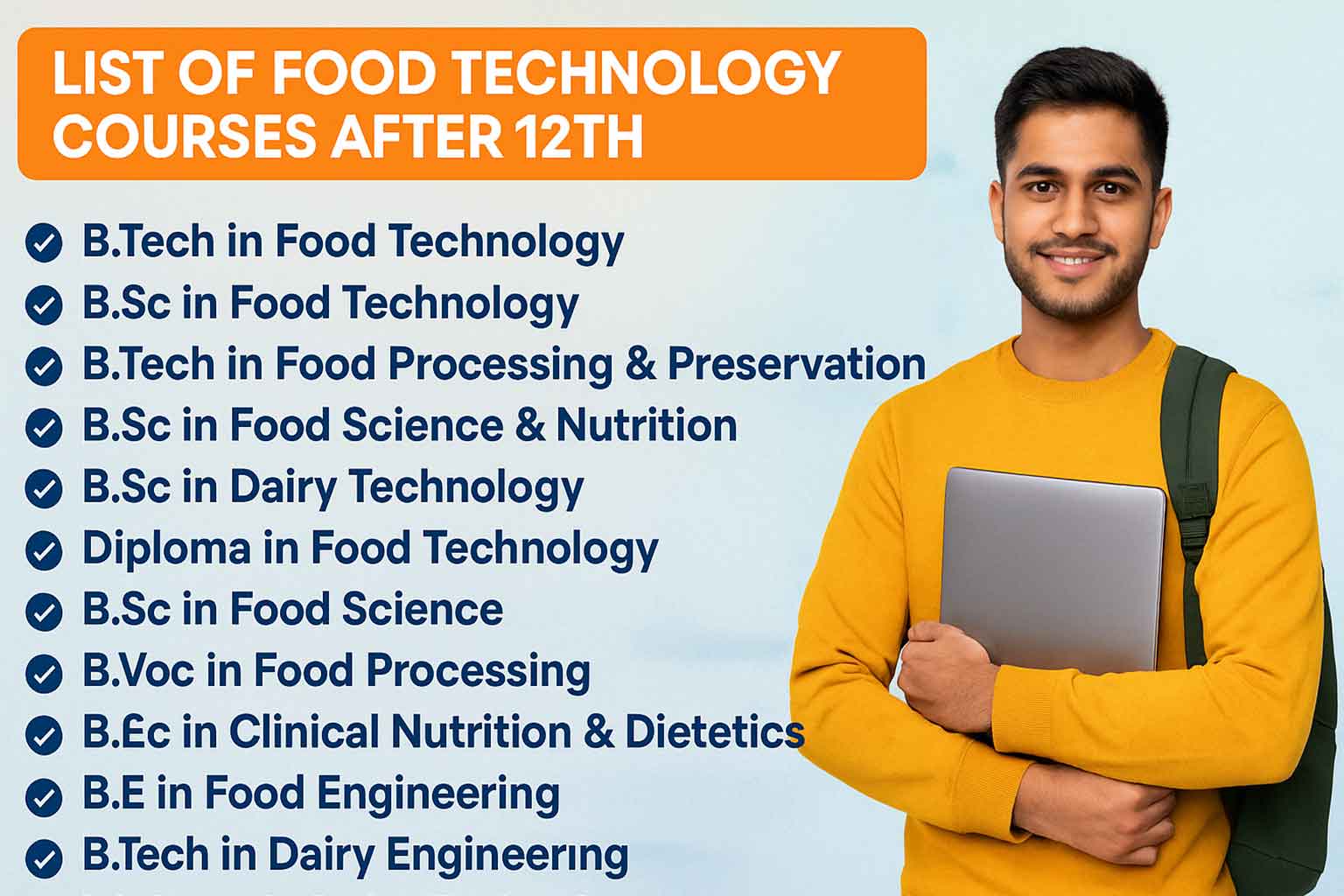 List of Best Food Technology Courses After 12th