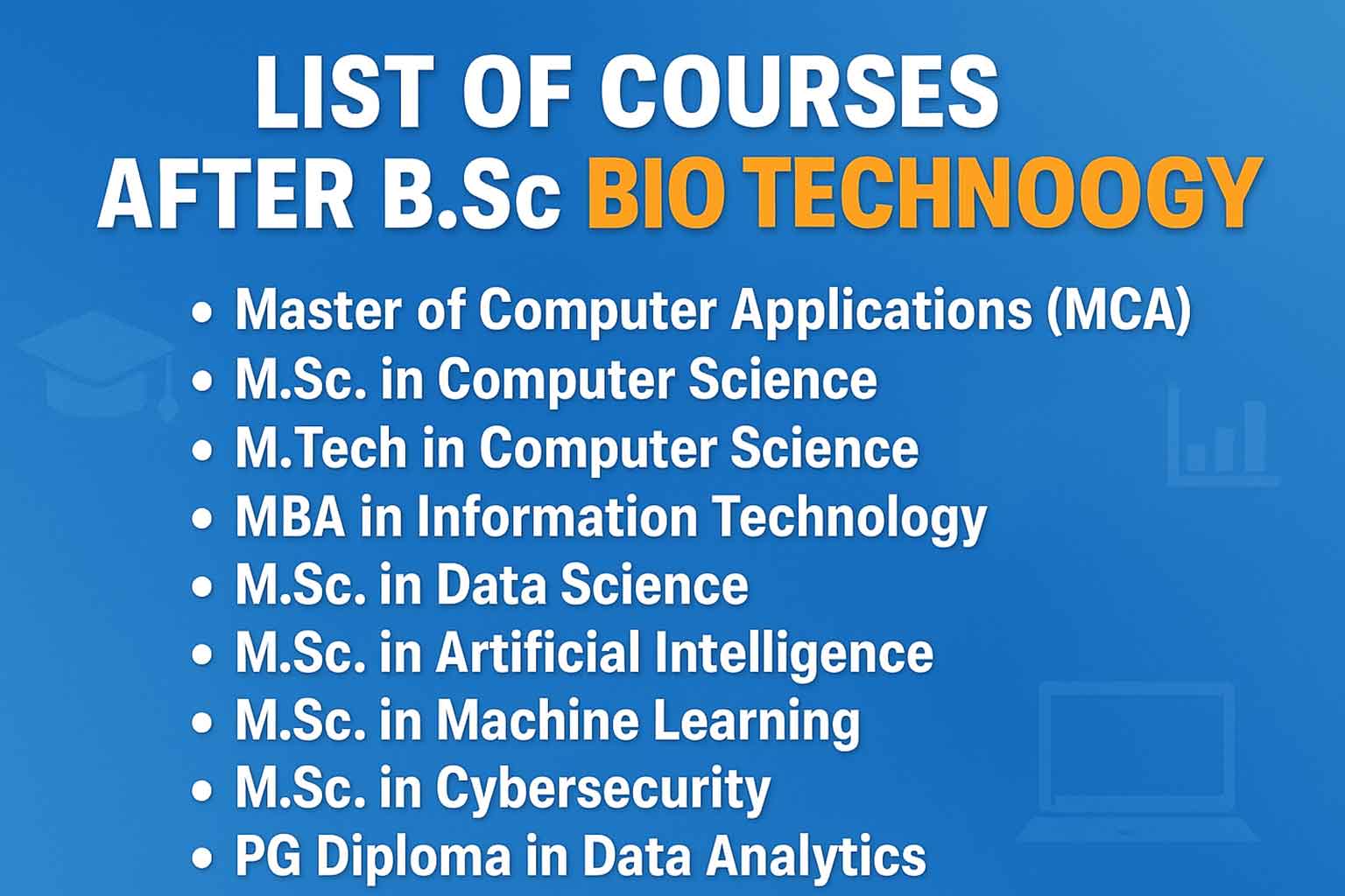 List of Best Courses after BSc Computer Science