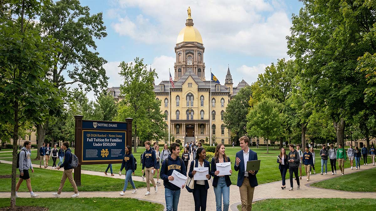 University-of-Notre-Dame-to-Cover-Full-Tuition-for-Families-Earning-Under-$150,000-Annually