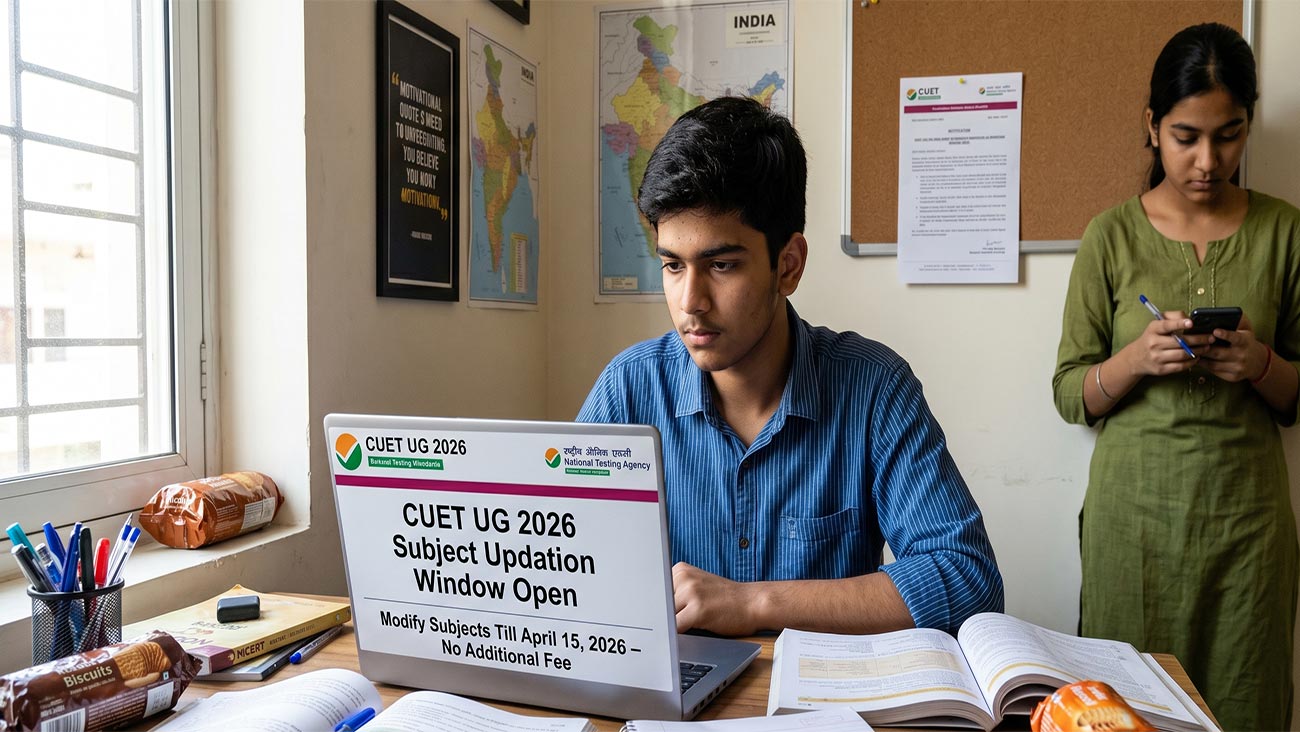 CUET UG 2026 Subject Updation Window Open