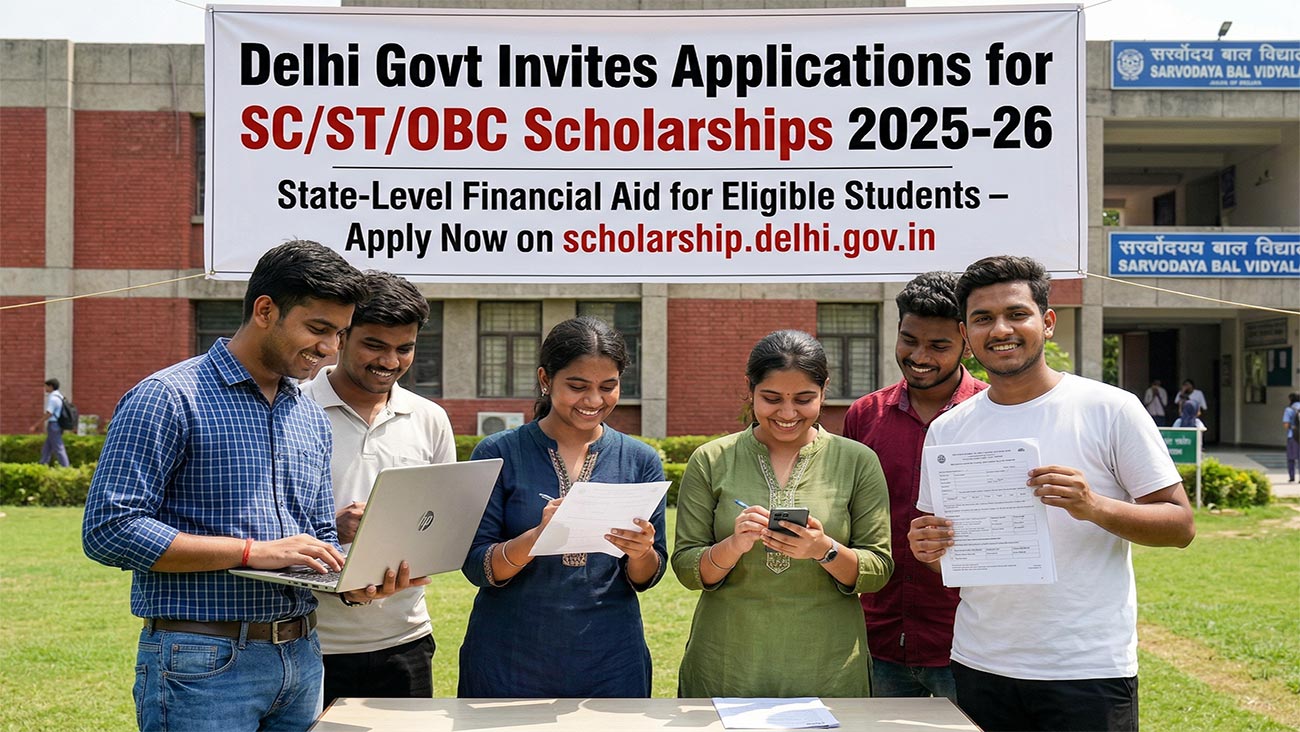 Delhi Govt Invites Applications for SC/ST/OBC Scholarships 2025-26