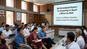 IIM Ahmedabad forecasts TV reaching 1B viewers by 2029, impacting edtech.