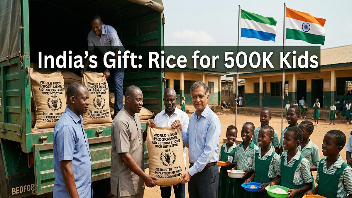 India Donates 1,000 Metric Tons Rice to Sierra Leone for School Midday Meals
