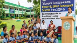 Telangana announces Nursery to UKG in government schools from 2026-27.
