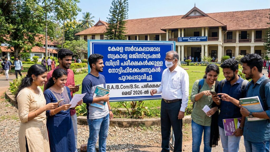 കേരള സർവകലാശാല സ്വകാര്യ രജിസ്ട്രേഷൻ ഡിഗ്രി പരീക്ഷകൾക്കുള്ള നോട്ടിഫിക്കേഷനുകൾ പുറപ്പെടുവിച്ചു