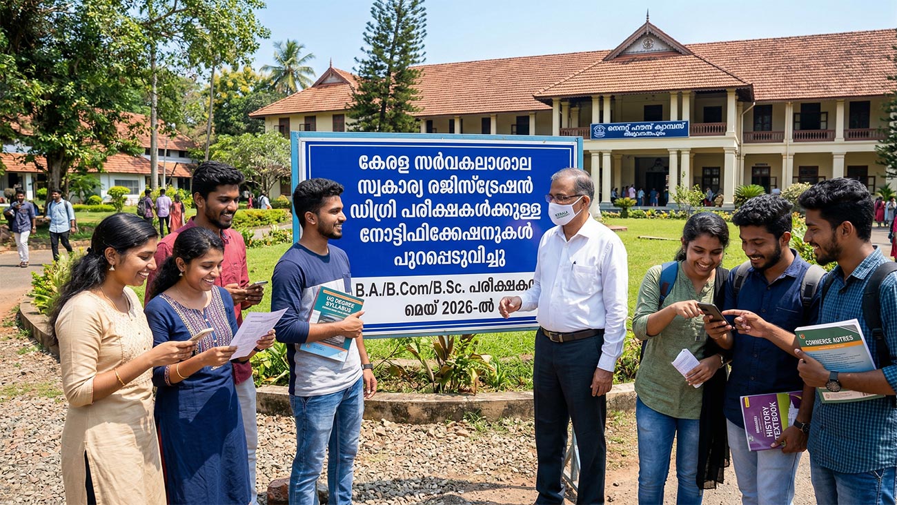 കേരള സർവകലാശാല സ്വകാര്യ രജിസ്ട്രേഷൻ ഡിഗ്രി പരീക്ഷകൾക്കുള്ള നോട്ടിഫിക്കേഷനുകൾ പുറപ്പെടുവിച്ചു