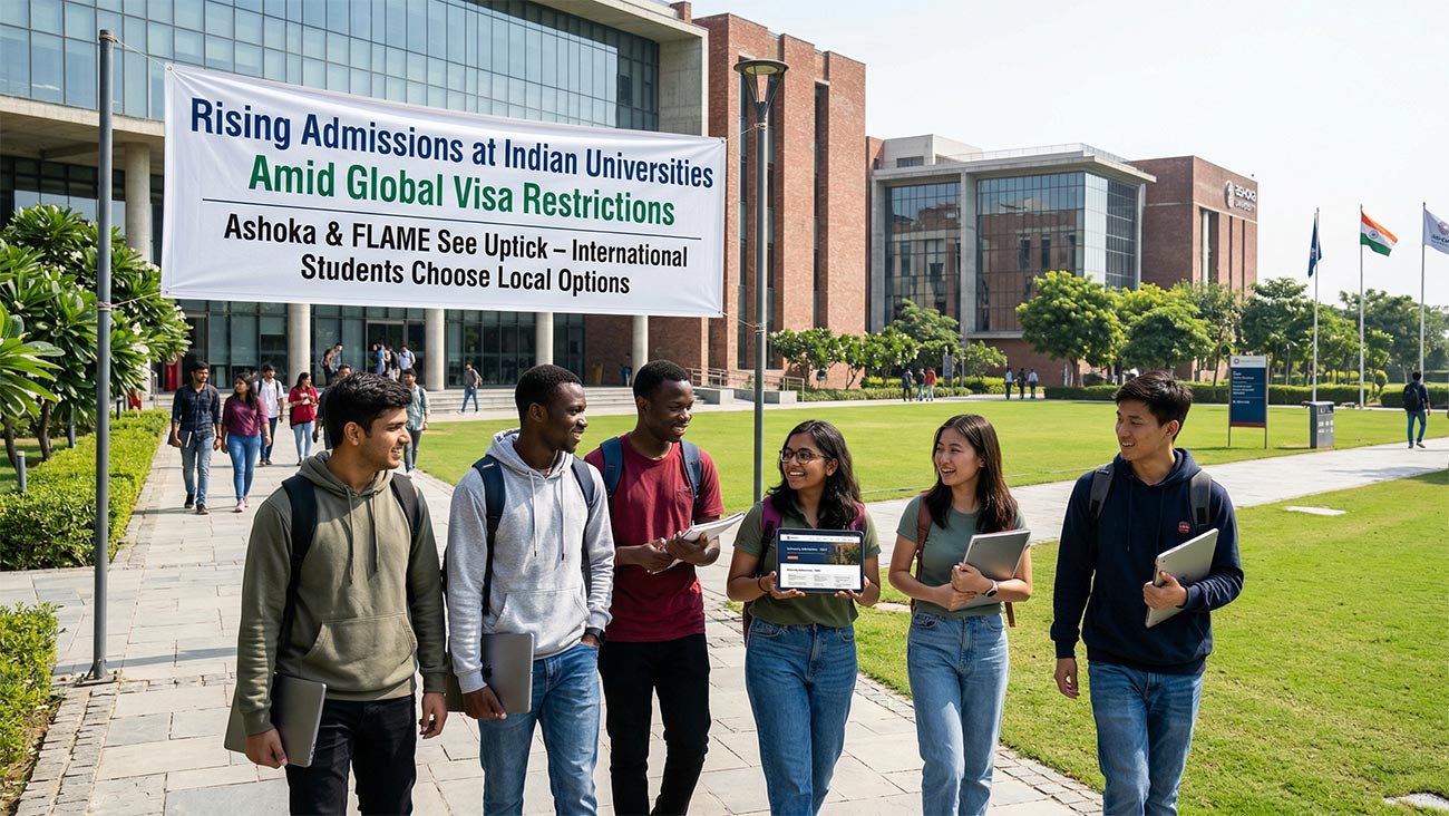 Visa restrictions abroad are boosting admissions to Indian universities like Ashoka and FLAME